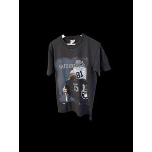 Nutmeg Mills T-Shirt Mens Size L Black Cotton Los Angeles Raiders Vintage 90's